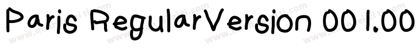 Paris RegularVersion 001.000字体转换